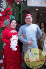 Cho thuê áo dài cưới bigsize tròn xinh tôn dáng dễ mặc giá siu mê