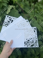 Thiệp cưới cắt – khắc laser: chi tiết nhỏ, đẳng cấp lớn