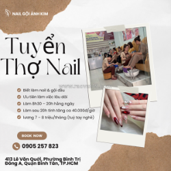 Nail gội ánh kim – tuyển dụng nhân sự 02 thợ nail