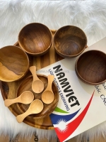 Cung cấp chén gỗ tự nhiên - chén gáo dừa | nhận khắc laser logo - giá tốt tận xưởng