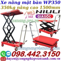 Xe nâng mặt bàn 350kg nâng cao 1500mm wp350 niuli
