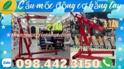 Cẩu thủy lực mini bằng tay 2 tấn - cẩu mốc động cơ 3 tấn sale giá cực sốc