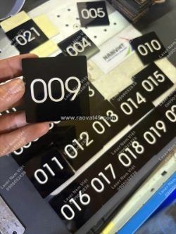 Xưởng nhận làm số phòng – số tủ mica cho chung cư, nhà ở, ktx - giá bình ổn