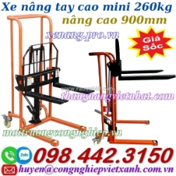 Xe nâng tay cao mini 260kg nâng cao 900mm