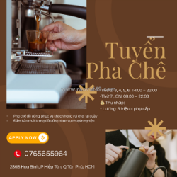 Happy coffe tuyển pha chế có kinh nghiệm