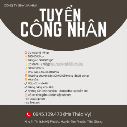 Tuyển lao động phổ thông huyện tân phước