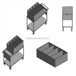 Xe đẩy 2 tầng kt: w550xd1100xh650