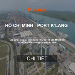 Giá cước tàu biển từ hồ chí minh đến port k'lang