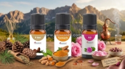 Bộ 3 tinh dầu thông – nghệ – hoa hồng: giải pháp chăm sóc toàn diện từ thiên nhiên