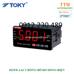Đồng hồ đo dòng điện toky dlw8-aact kích thước: 48h*96w*73l