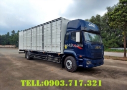 Xe tải jac dawos thùng kín container 3 cửa hông