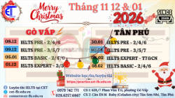 Lịch học ielts tại cet năm 2026 tại tân phú s23