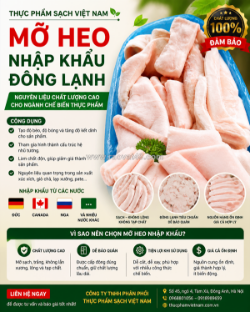 Mỡ lợn đông lạnh hà nội – địa chỉ mua bán giá tốt