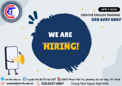 Tuyển dụng giáo viên ielts tại quận gò vấp và tân phú (123new)