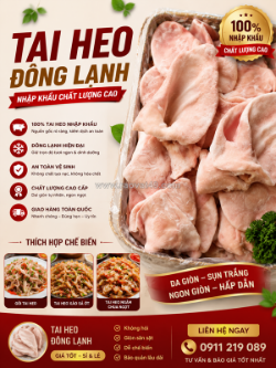 Bán tai heo đông lạnh nhập khẩu – giá tốt cho nhà hàng