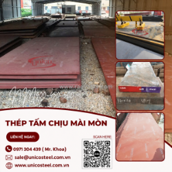Báo giá thép tấm chịu mài mòn nm400, nm450, nm500 chi tiết mới nhất – hàng chuẩn co/cq, cắt quy cách theo yêu cầu tại unico steel