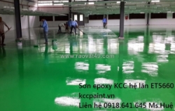 Sơn sàn epoxy hệ lăn et5660 nhà xưởng chính hãng 09641645 huệ