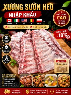 Sườn heo ý, bỉ, ba lan – hàng đông lạnh nhập khẩu giá sỉ