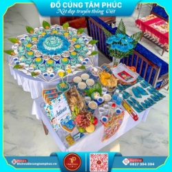 Ý nghĩa mâm cúng tone xanh dương